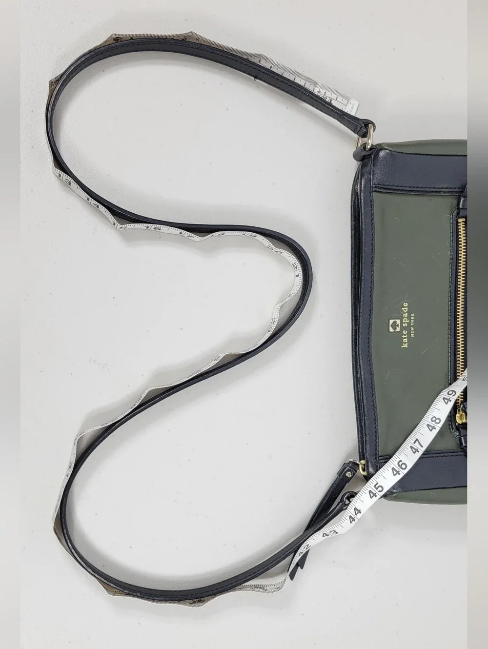 kate spade Olive Green and Black Leather Crossbody Bag #845